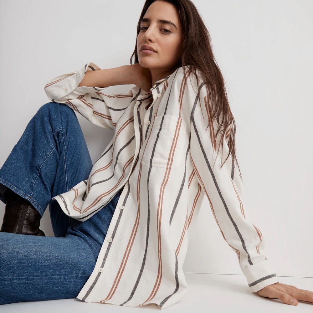 Madewell Flannel Oversized Boyfriend button down